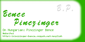 bence pinczinger business card